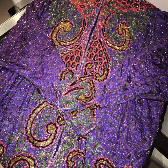 Vintage Purple Poised Mbellished cardigan - Picture 2 of 3